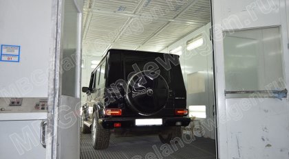 Ремонт и покраска рамки лобового стекла Гелендвагена